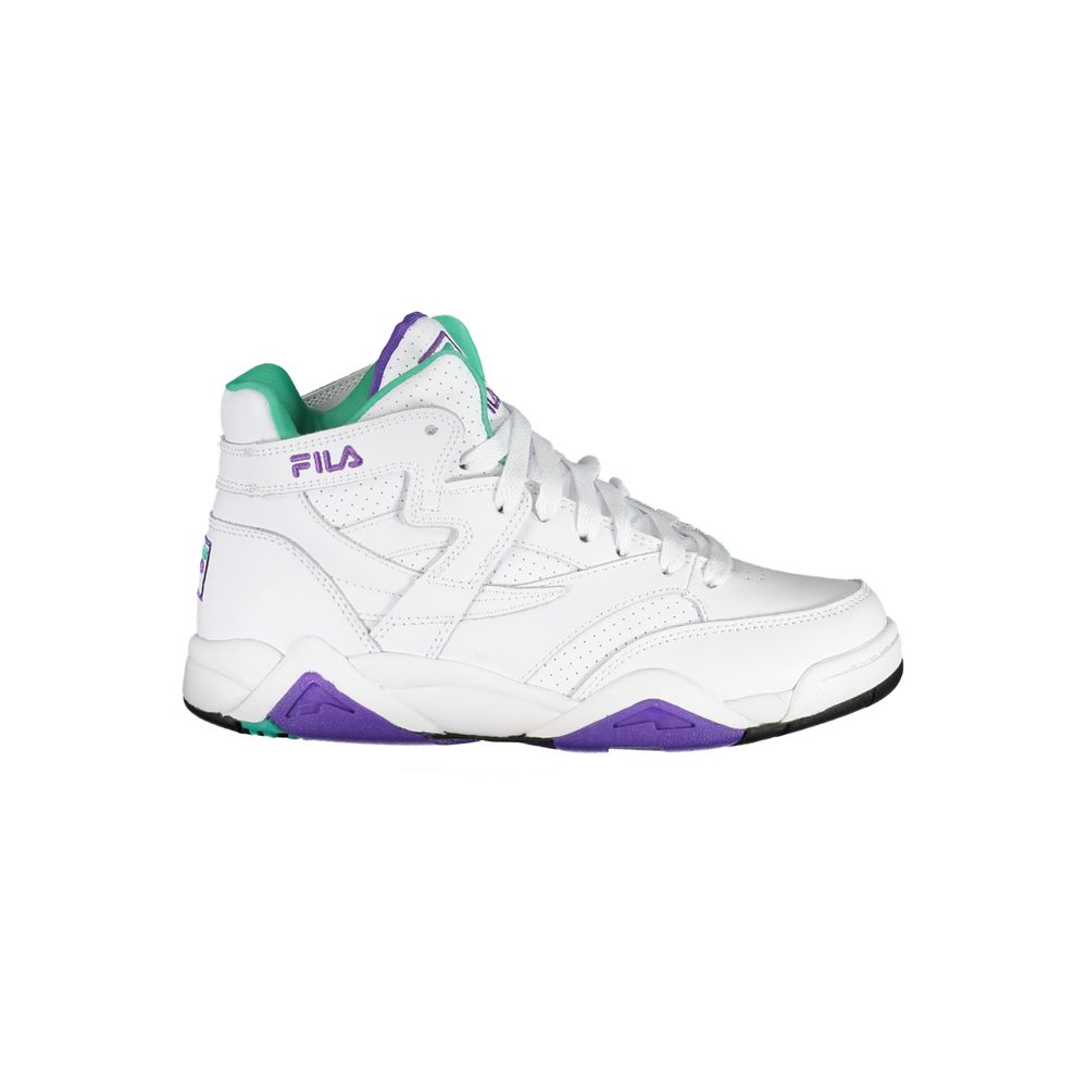 Fila Chic White Laced Sports Sneakers with Contrast Accents Fila