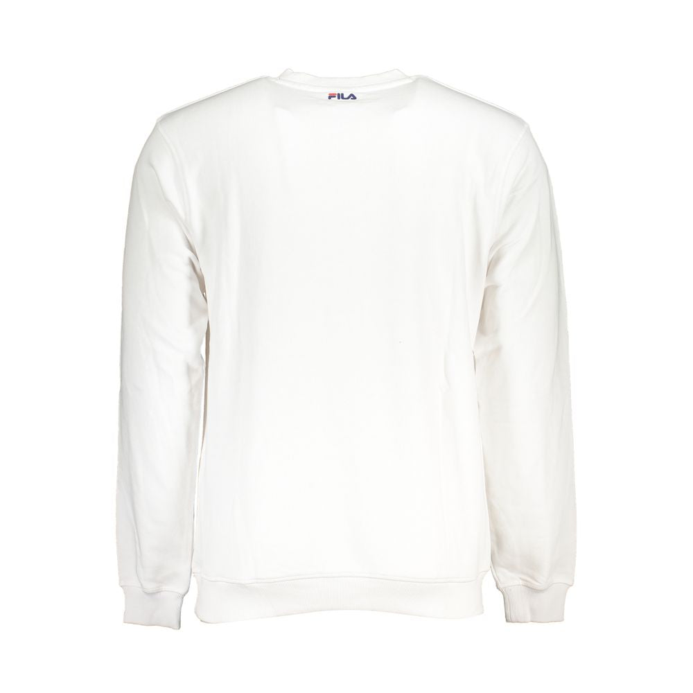 Fila Classic Crew Neck Fleece Sweatshirt in White Fila
