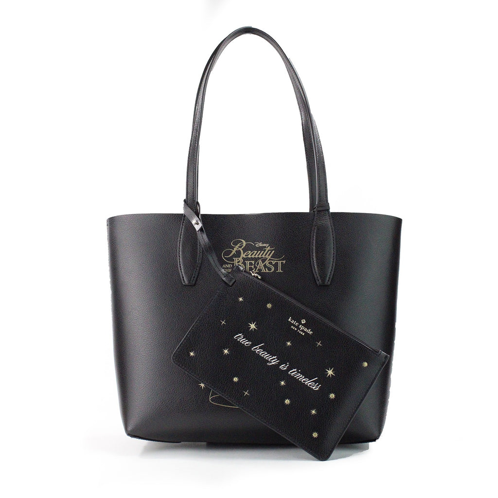 Kate Spade Disney Beauty And The Beast Small Leather Reversible Tote Handbag Kate Spade