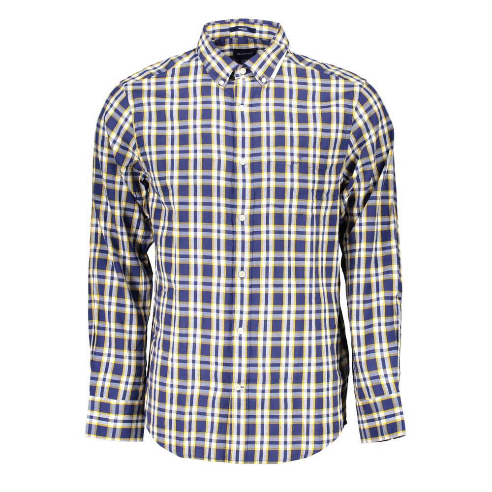 Gant Elegant Blue Cotton Button-Down Shirt Gant
