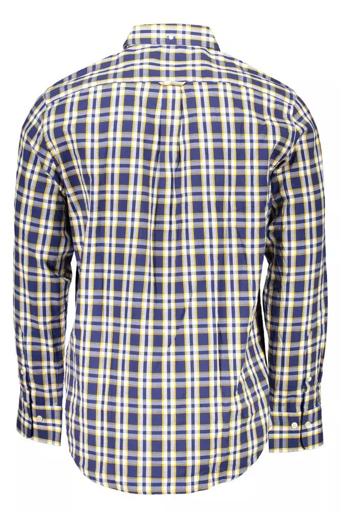 Gant Refined Blue Cotton Long Sleeve Shirt Gant