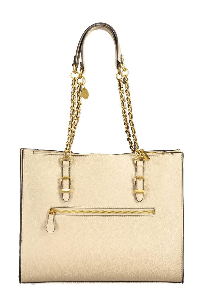 Guess Jeans Beige Chain-Link Shoulder Handbag Guess Jeans