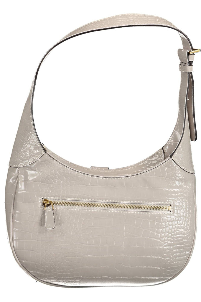 Guess Jeans Chic Gray Shoulder Bag with Contrasting Details Guess Jeans