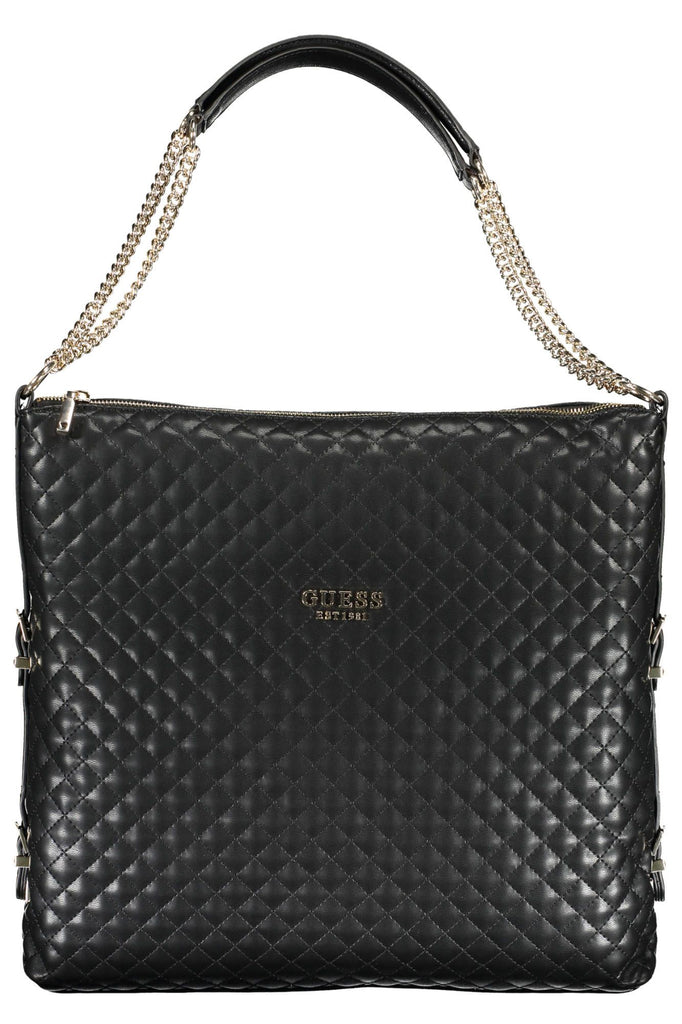 Guess Jeans Chic Two-Chain Black Shoulder Bag Guess Jeans