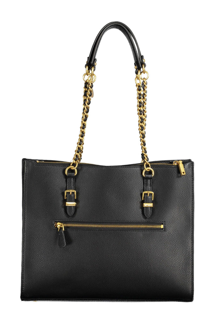 Guess Jeans Chic Black Chain-Strap Shoulder Bag Guess Jeans