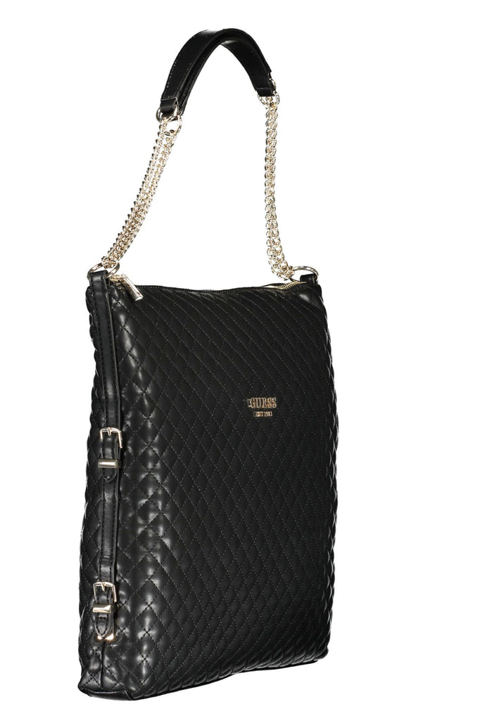 Guess Jeans Chic Two-Chain Black Shoulder Bag Guess Jeans