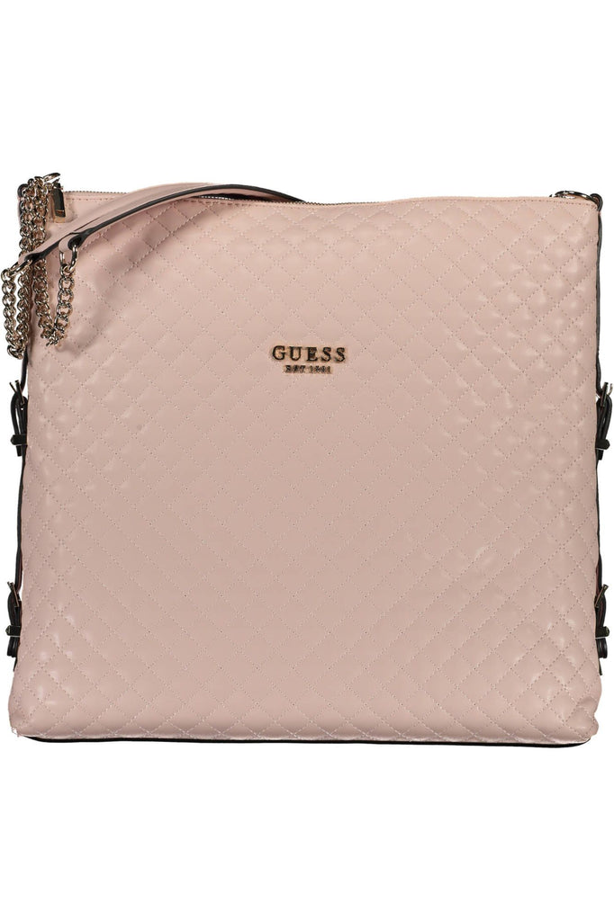 Guess Jeans Chic Pink Polyurethane Chain-Handle Shoulder Bag Guess Jeans