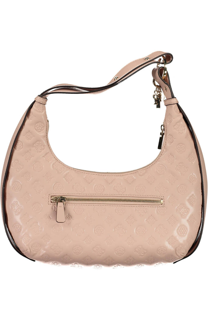 Guess Jeans Chic Pink Contrasting Details Shoulder Bag Guess Jeans