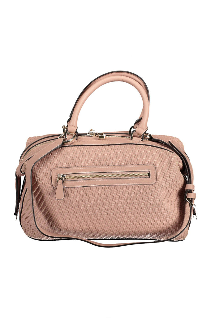 Guess Jeans Chic Pink Satchel with Contrasting Details Guess Jeans