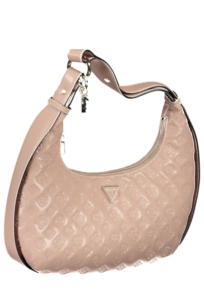 Guess Jeans Chic Pink Contrasting Details Shoulder Bag Guess Jeans