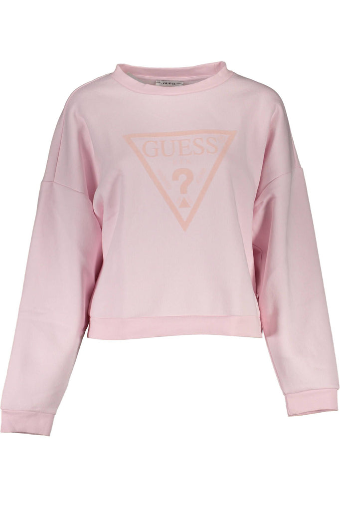 Guess Jeans Pink Cotton Sweater Guess Jeans