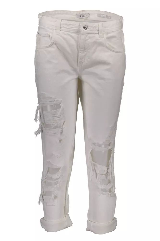 Guess Jeans White Cotton Jeans & Pant Guess Jeans