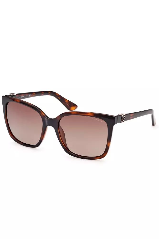 Guess Jeans Chic Brown Square Frame Sunglasses Guess Jeans