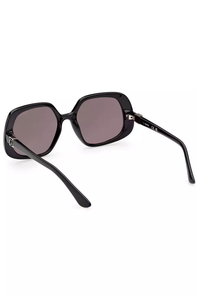 Guess Jeans Chic Black Square Frame Sunglasses Guess Jeans