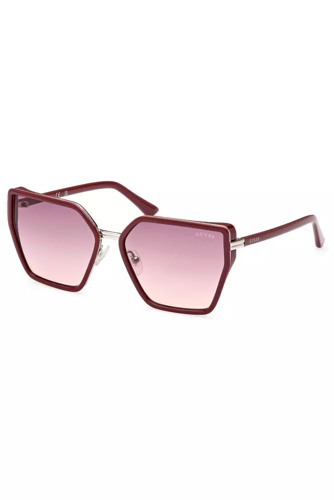 Guess Jeans Hexagonal Chic Pink Sunglasses Guess Jeans