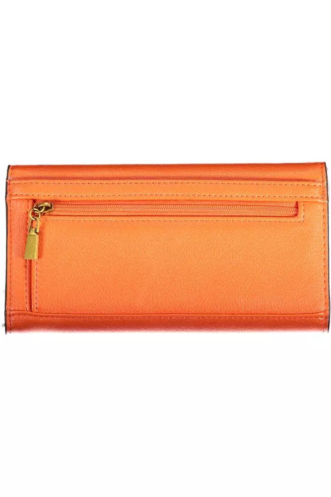 Guess Jeans Chic Orange Wallet with Contrasting Details Guess Jeans