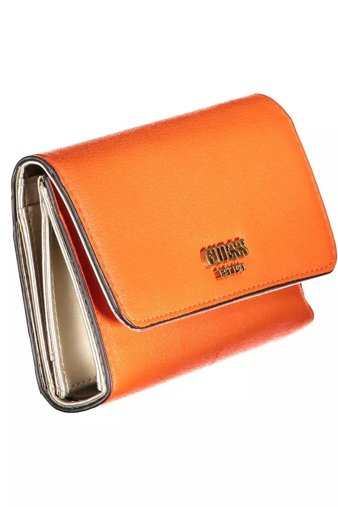 Guess Jeans Chic Orange Wallet with Contrasting Details Guess Jeans
