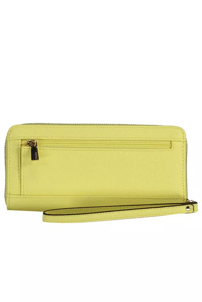 Guess Jeans Chic Yellow Polyethylene Compact Wallet Guess Jeans