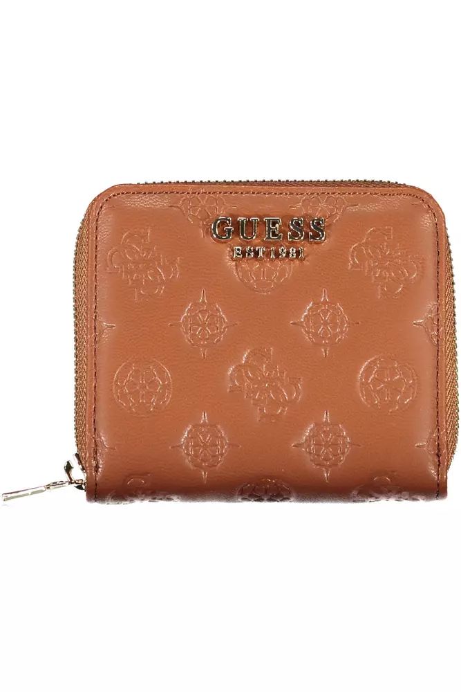 Guess Jeans Chic Brown Contrasting Detail Wallet Guess Jeans
