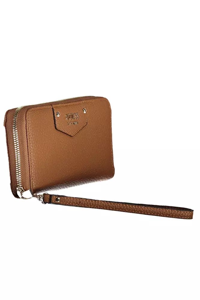 Guess Jeans Chic Contrast Detail Brown Wallet Guess Jeans