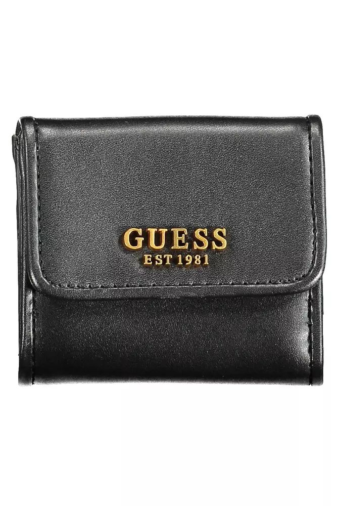 Guess Jeans Sleek Black Polyethylene Dual-Compartment Wallet Guess Jeans