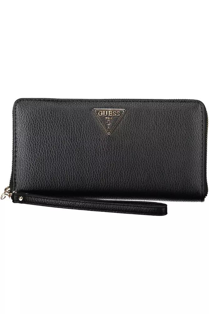 Guess Jeans Chic Black Polyethylene Wallet with Coin Purse Guess Jeans