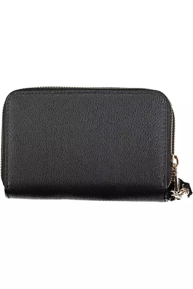 Guess Jeans Elegant Black Double Wallet with Zip Closure Guess Jeans