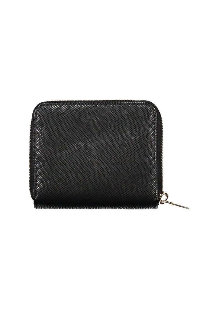 Guess Jeans Sleek Black Polyethylene Zip Wallet Guess Jeans