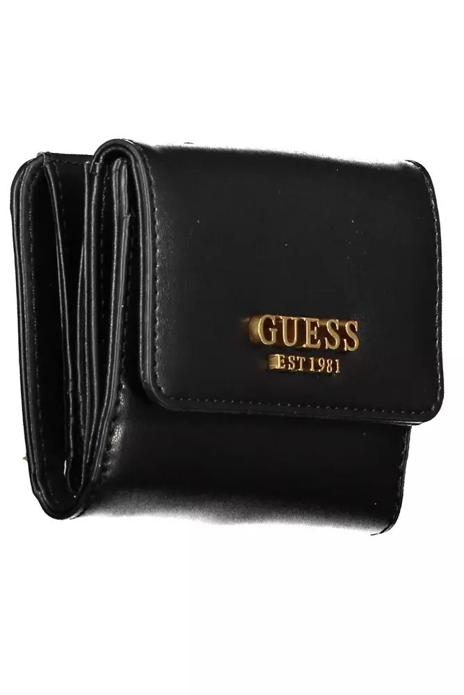 Guess Jeans Chic Black Two-Compartment Wallet Guess Jeans