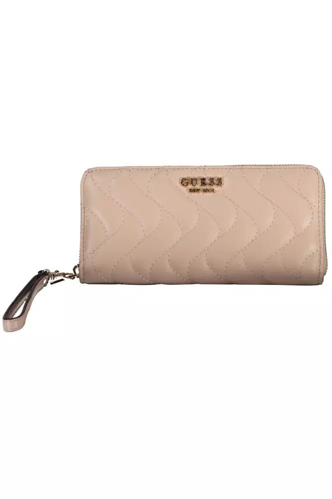 Guess Jeans Elegant Pink Wallet with Ample Compartments Guess Jeans