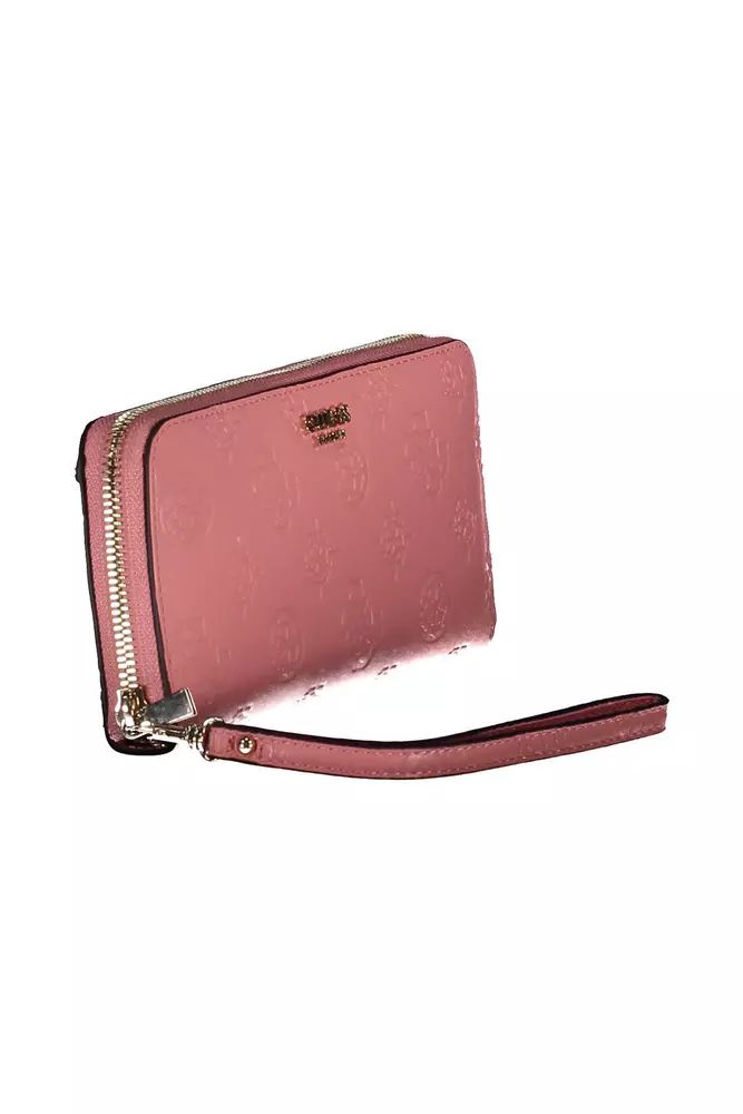 Guess Jeans Chic Pink Wallet with Contrasting Details Guess Jeans