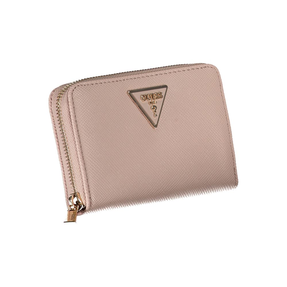 Guess Jeans Chic Pink Polyethylene Zip Wallet Guess Jeans