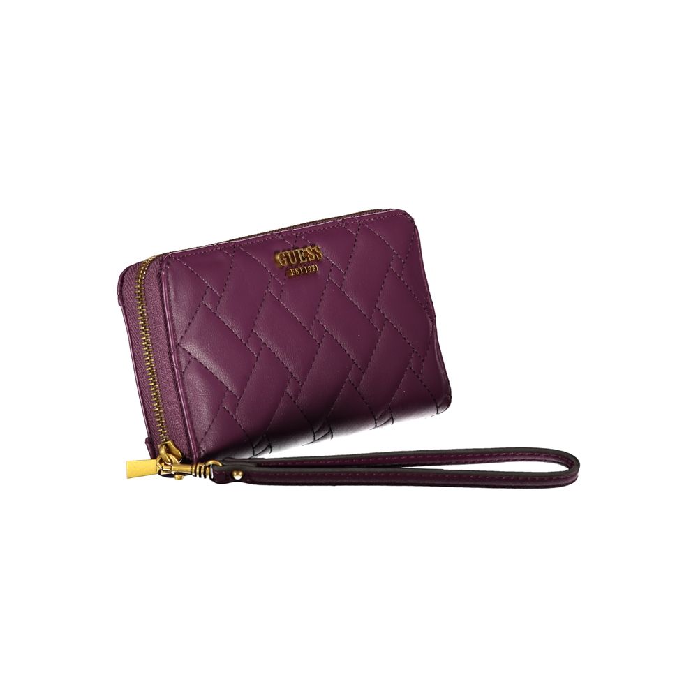 Guess Jeans Elegant Purple Zip Wallet with Multiple Compartments Guess Jeans