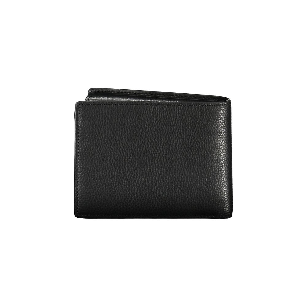 Guess Jeans Sleek Black Leather Dual Compartment Wallet Guess Jeans