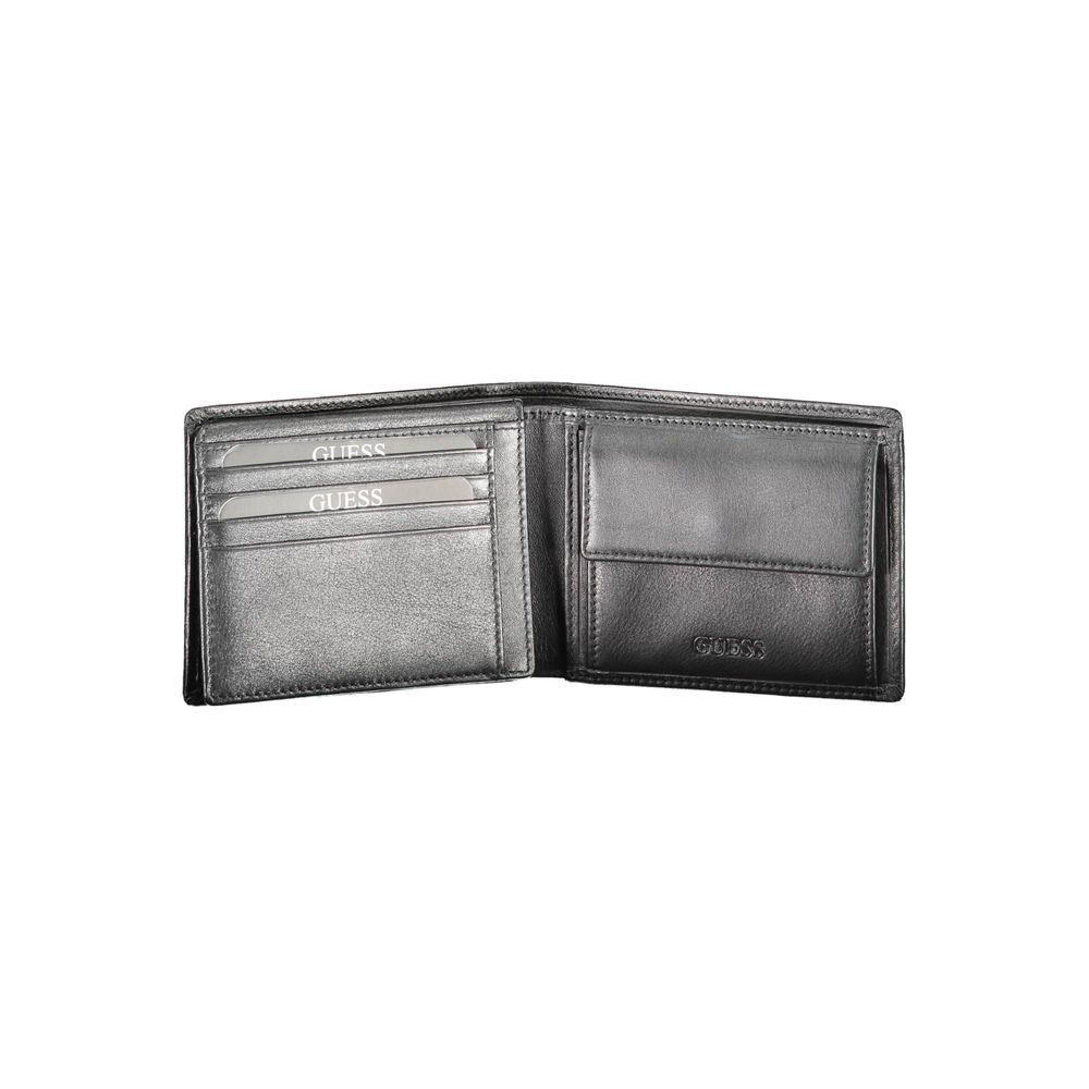 Guess Jeans Black Leather Wallet Guess Jeans