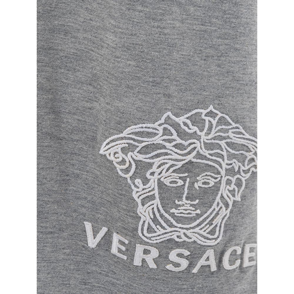 Versace Elegant Gray Cotton Tee for Men Versace