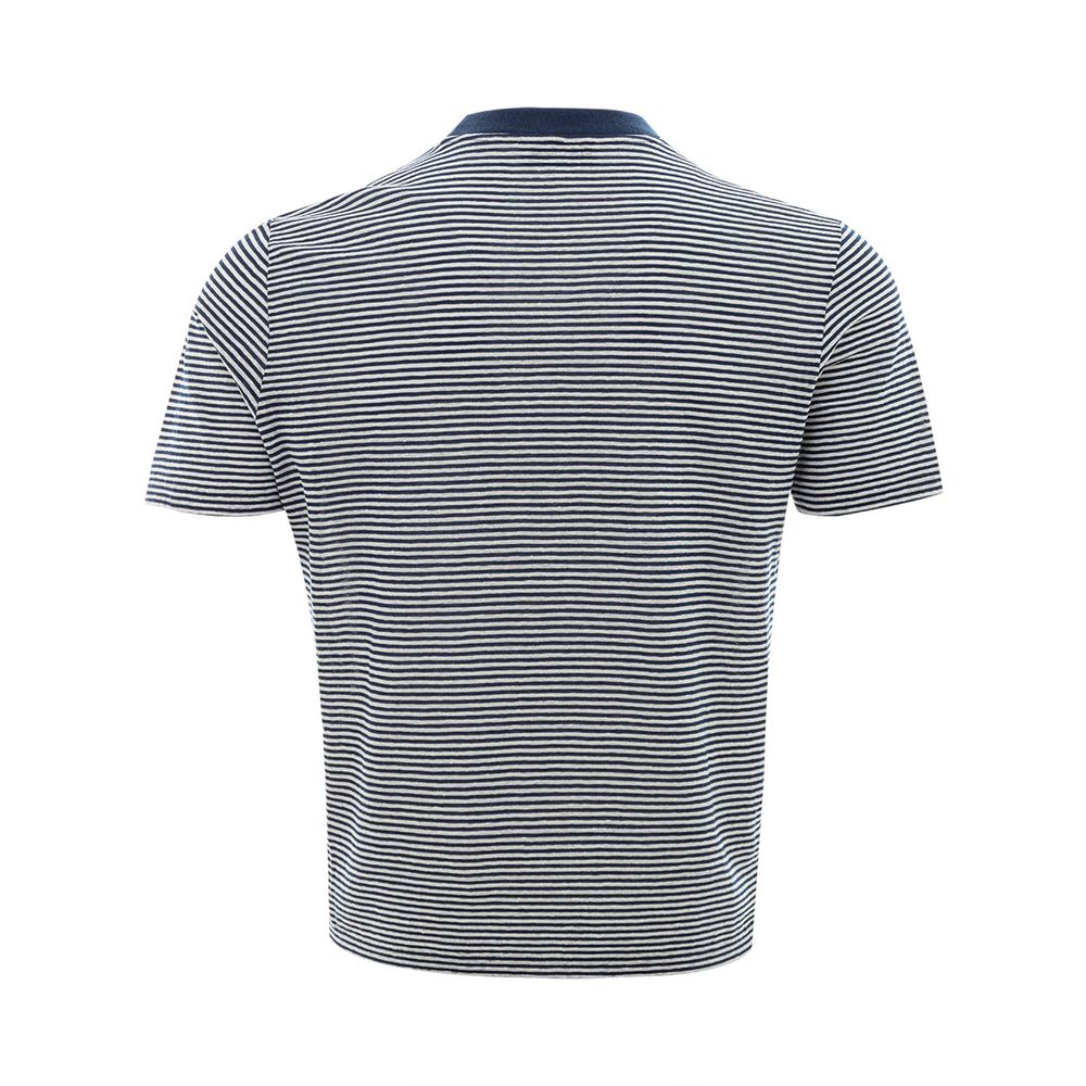 Gran Sasso Blue Linen T-Shirt Gran Sasso