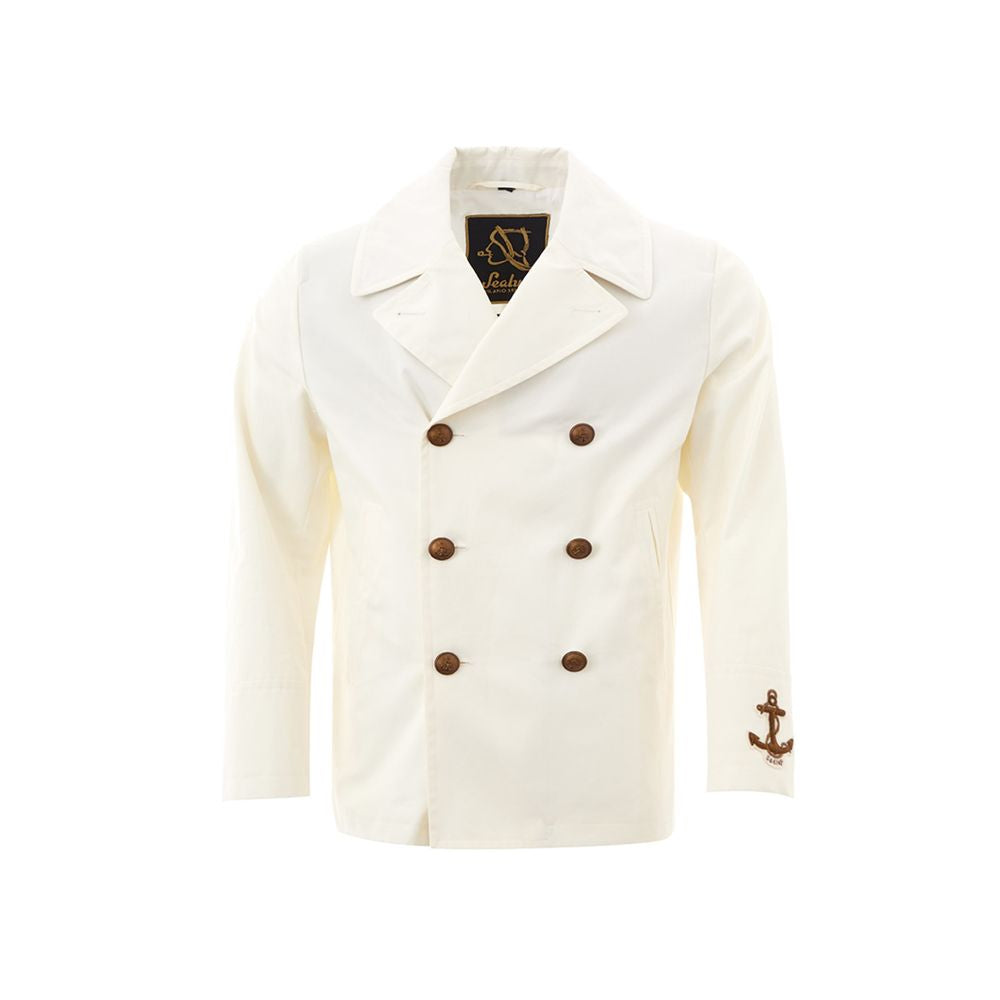 Sealup Cotton Elegance Men's White Jacket Sealup