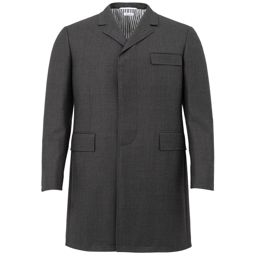 Thom Browne Elegant Gray Wool Jacket for Men Thom Browne