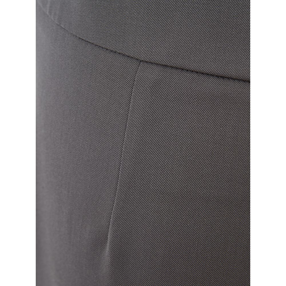 Lardini Elegant Gray Wool Trousers for Women Lardini