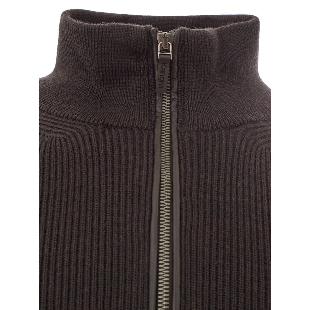 KANGRA Classic Woolen Brown Sweater for Men KANGRA