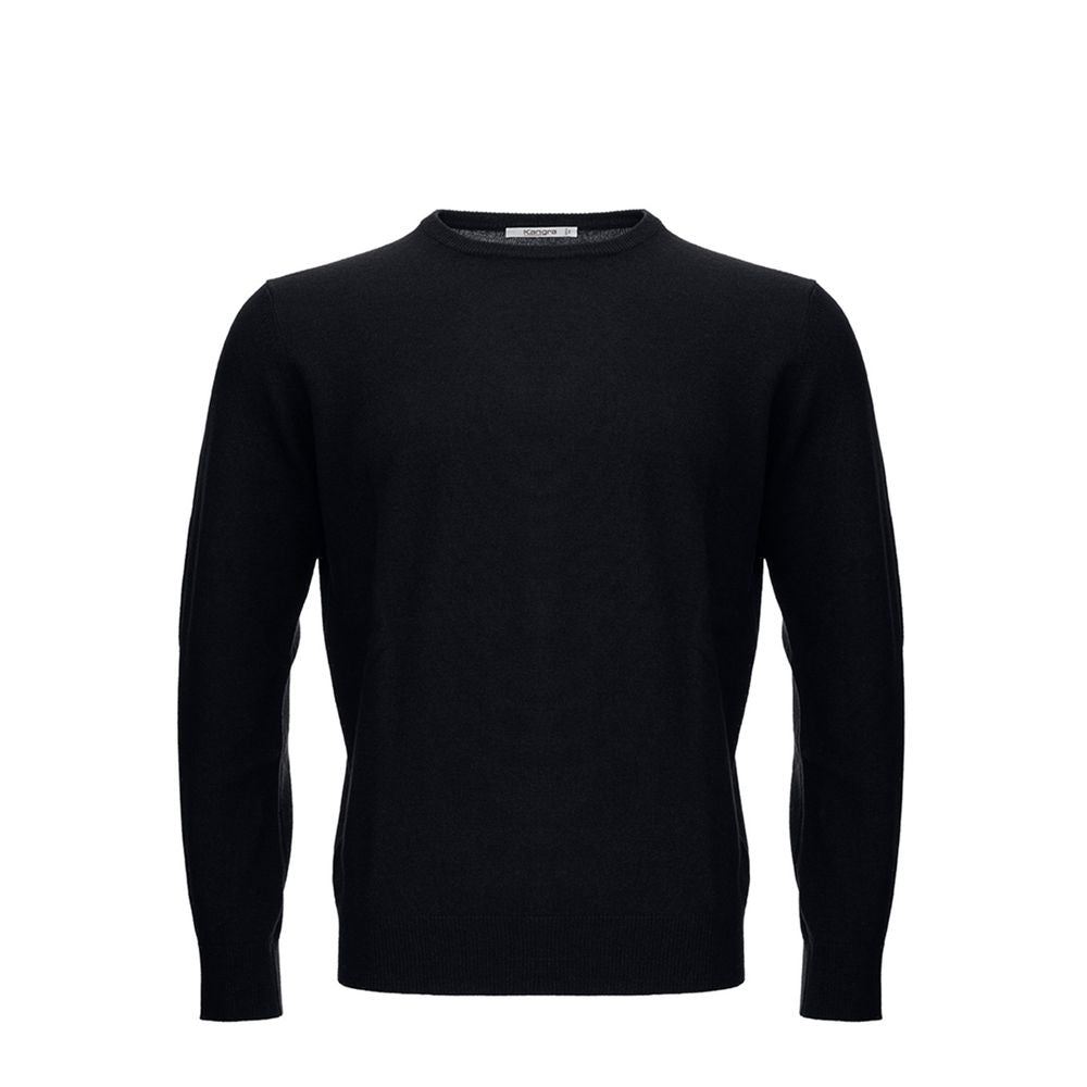 KANGRA Elegant Wool Sweater for Men in Classic Black KANGRA