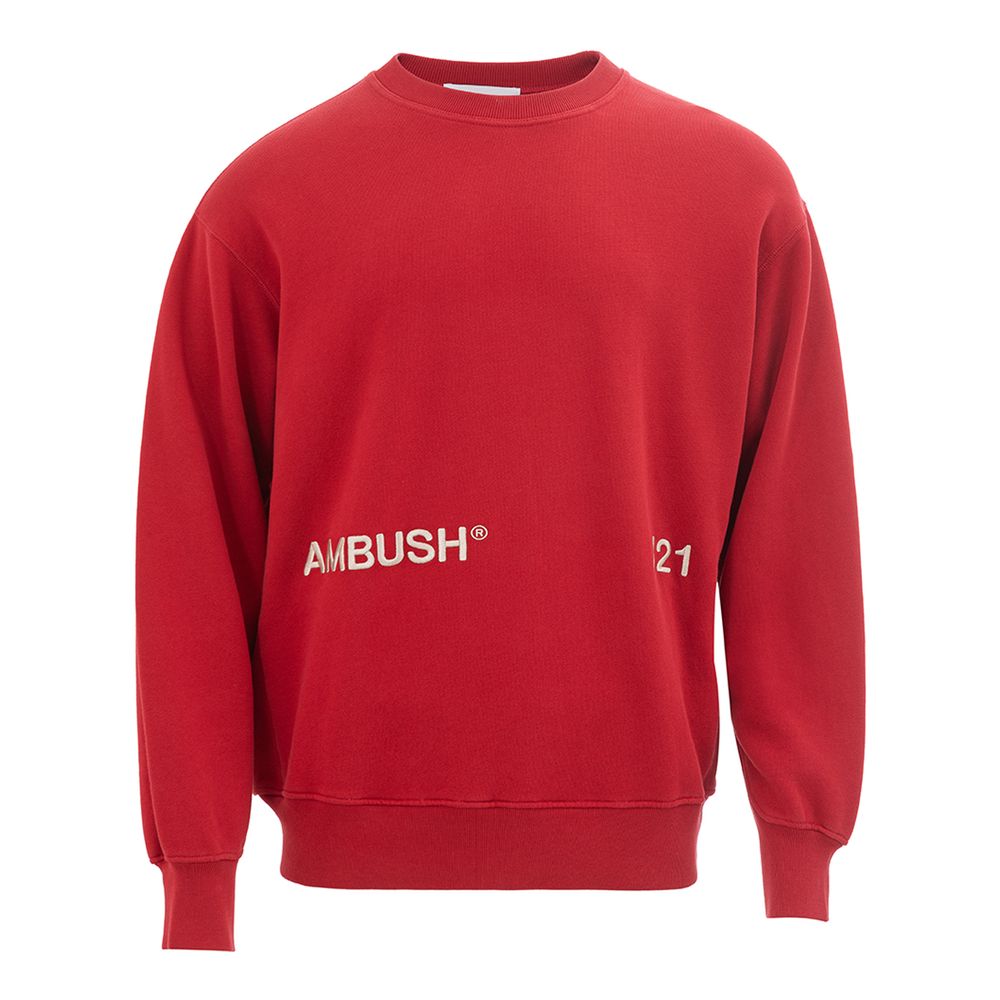 Ambush Crimson Knit Cotton Sweater Ambush