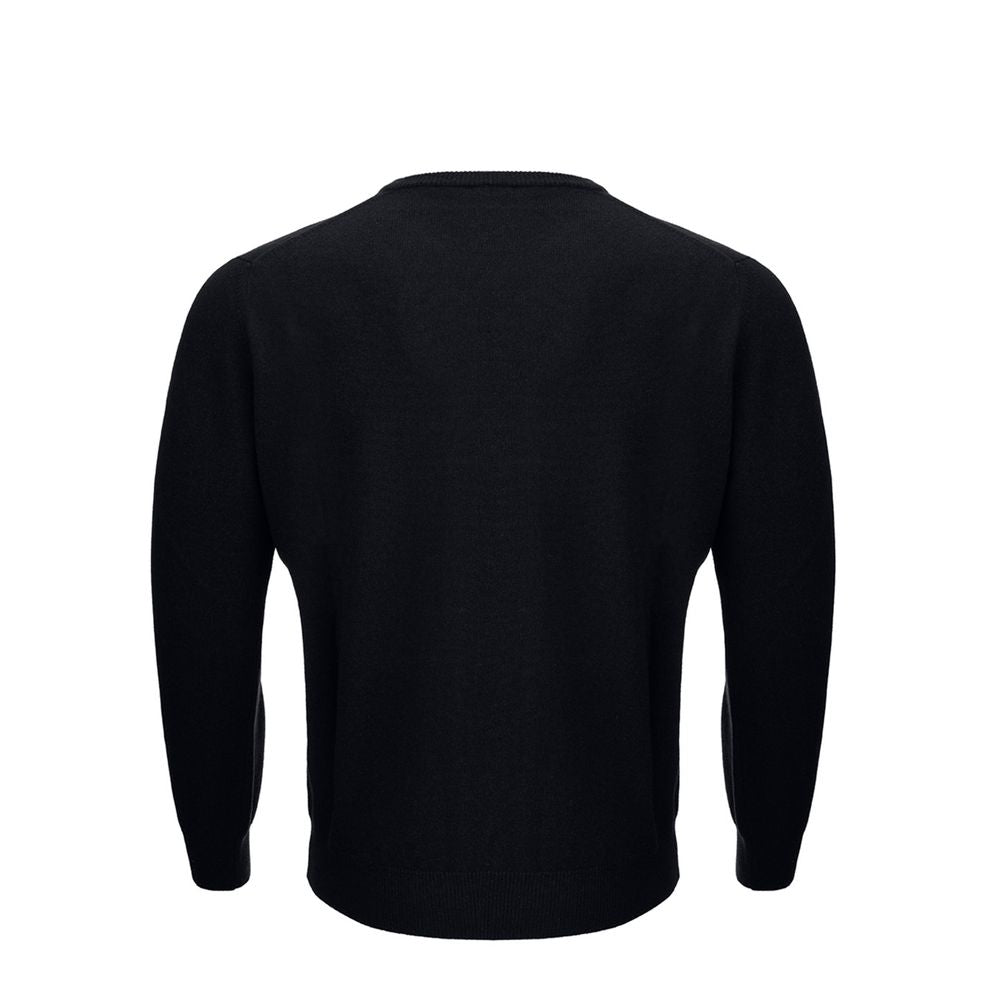 KANGRA Elegant Wool Sweater for Men in Classic Black KANGRA
