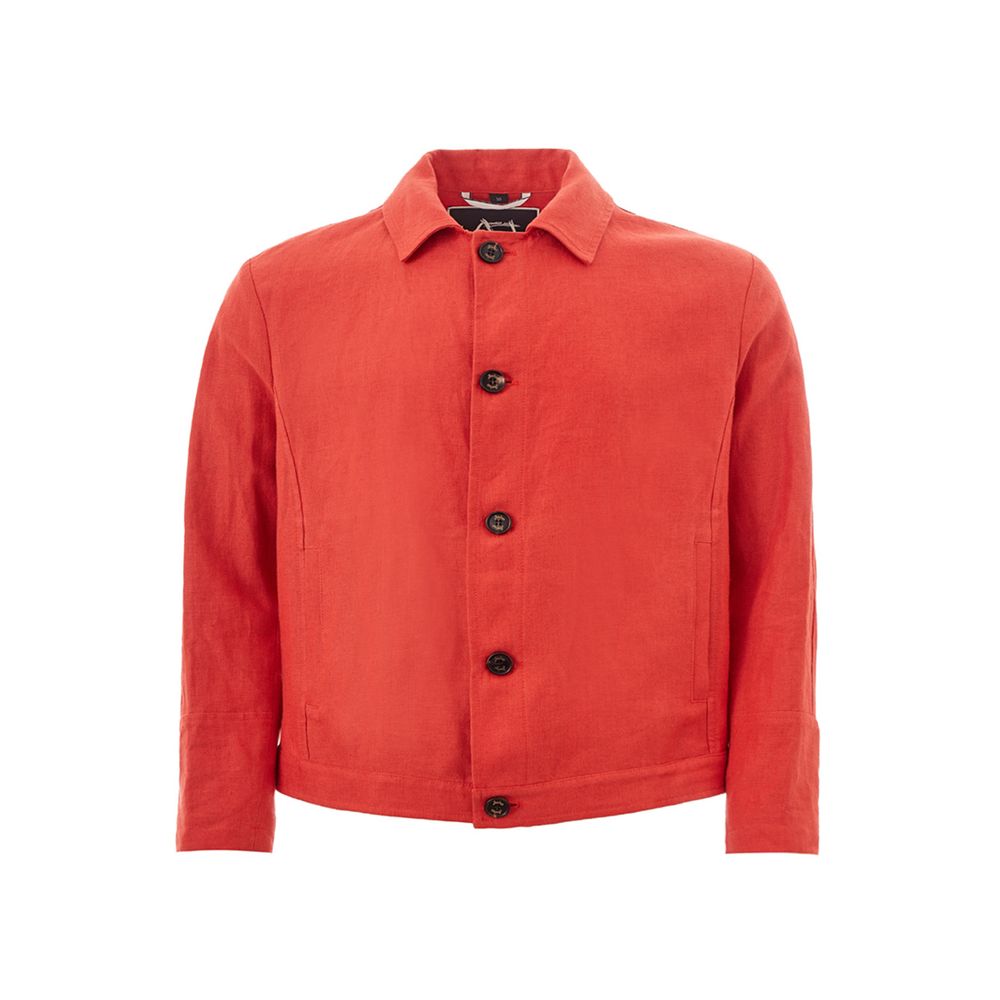 Sealup Chic Orange Polyester Jacket for Men Sealup