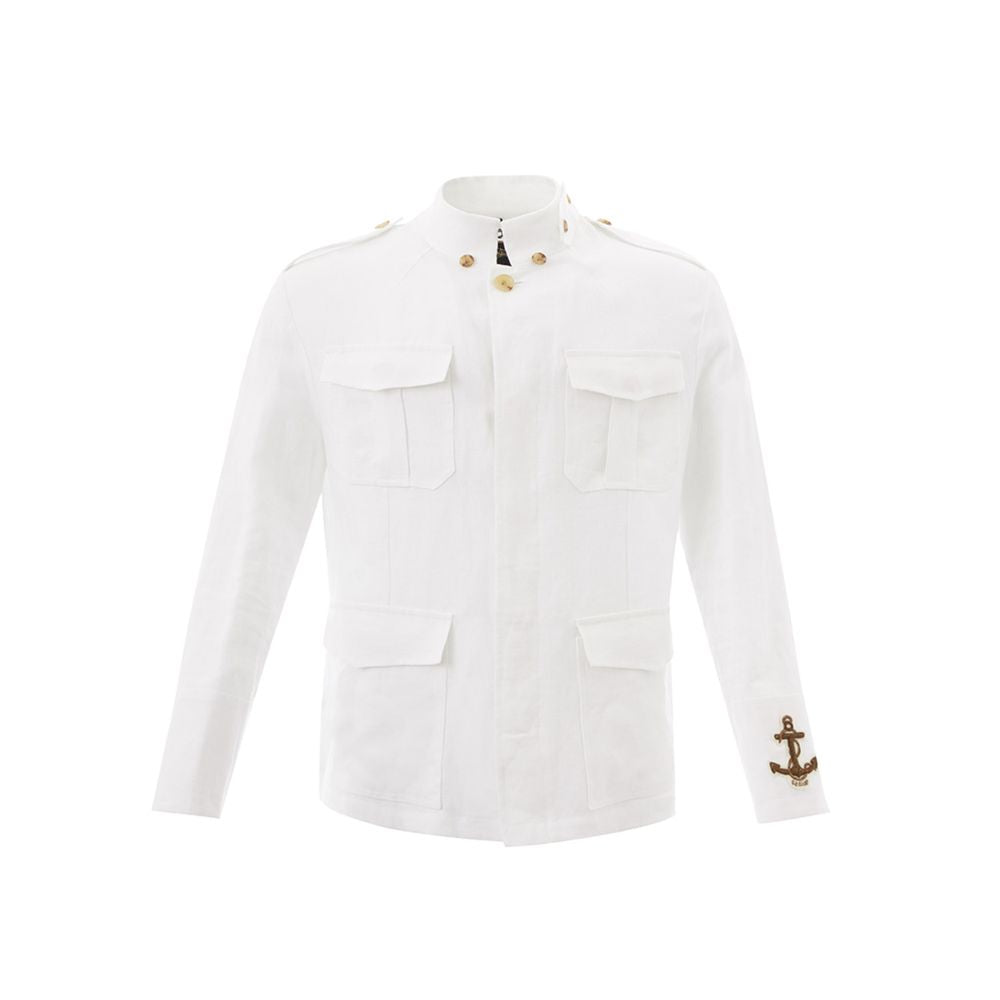 Sealup Elegant White Linen Jacket Sealup