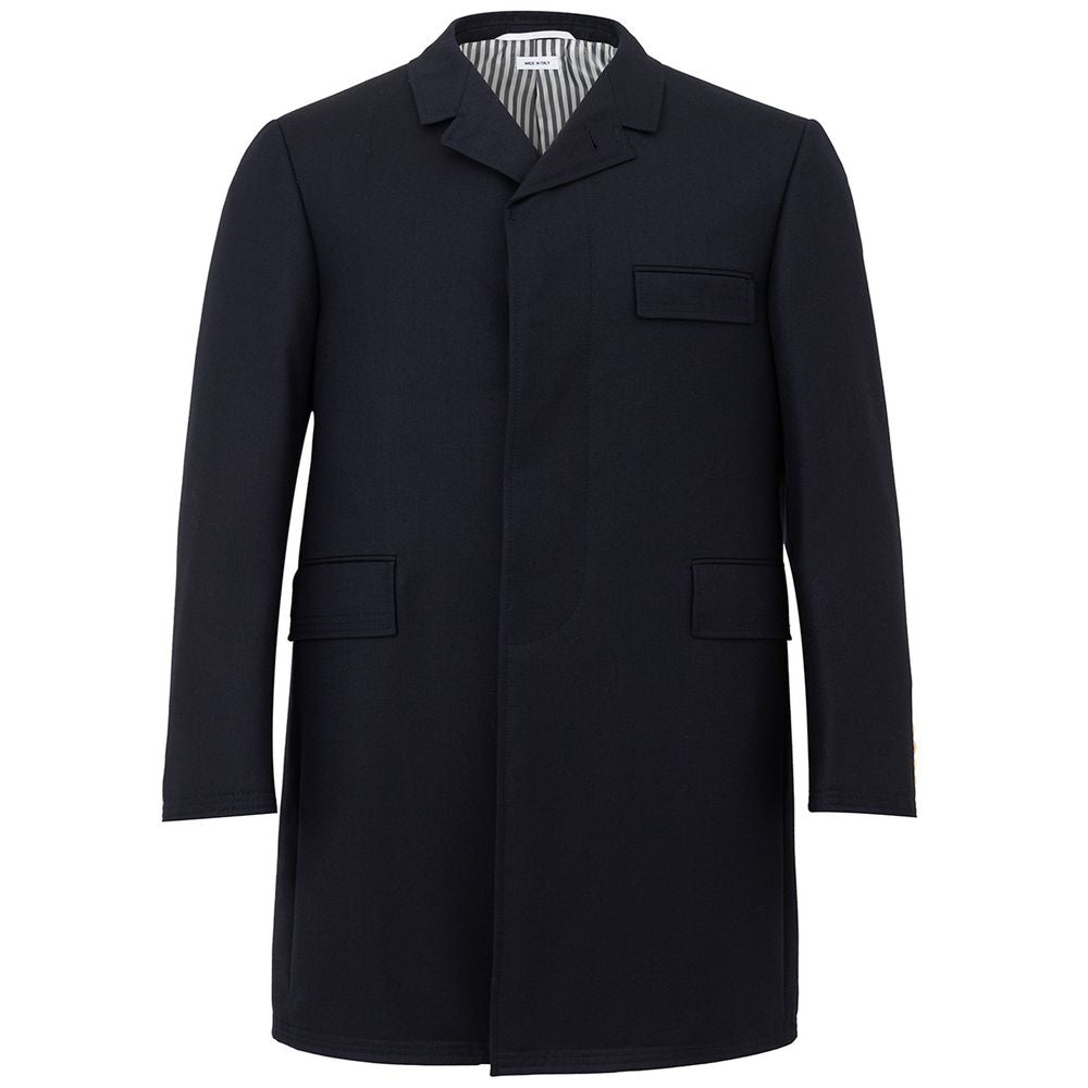 Thom Browne Elegant Blue Wool Men's Jacket Thom Browne