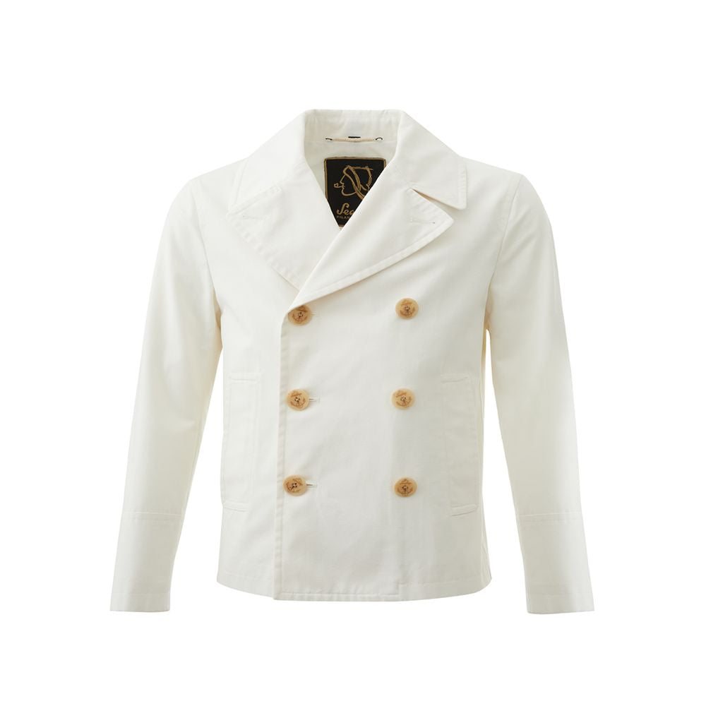 Sealup Elegant White Polyamide Jacket for Men Sealup