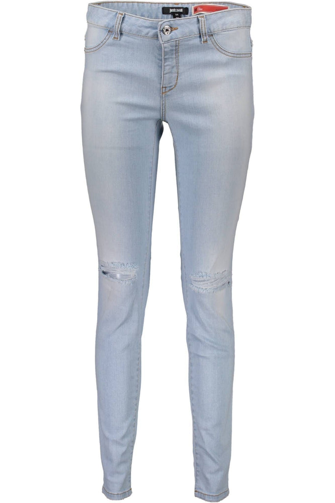 Just Cavalli Light Blue Cotton Jeans & Pant Just Cavalli
