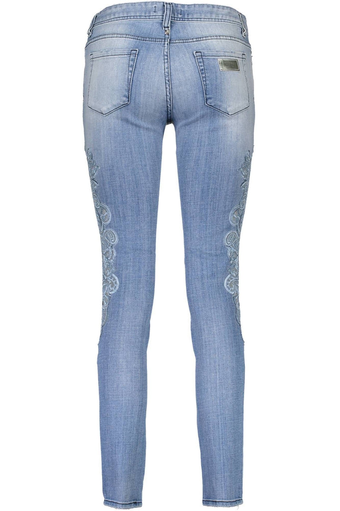 Just Cavalli Light Blue Cotton Jeans & Pant Just Cavalli
